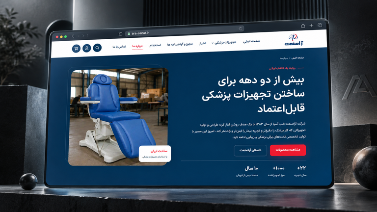 Ara Sanat: a medical-equipment shop on WordPress, with a bespoke theme and 18 custom plugins