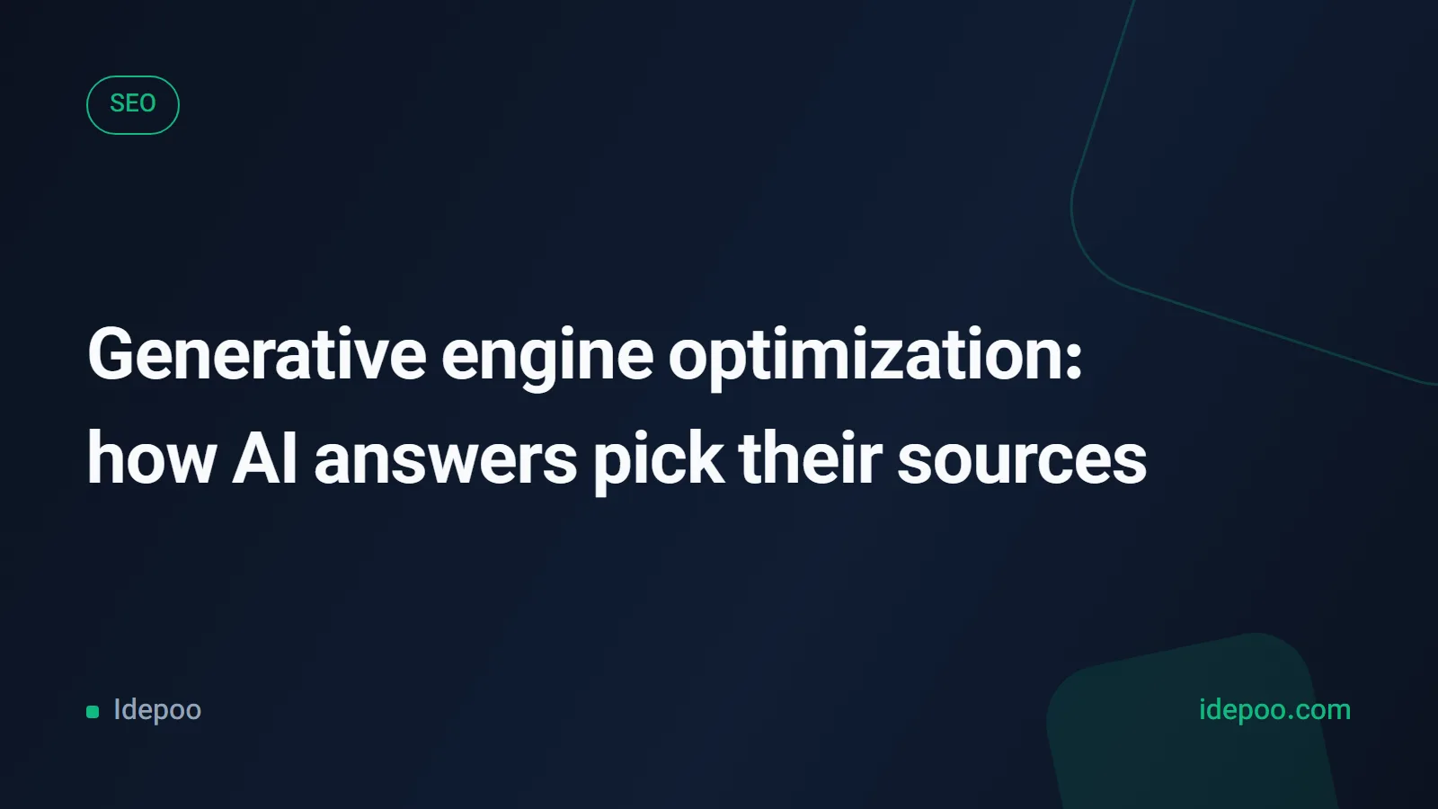 Generative engine optimization: how AI answers pick their sources