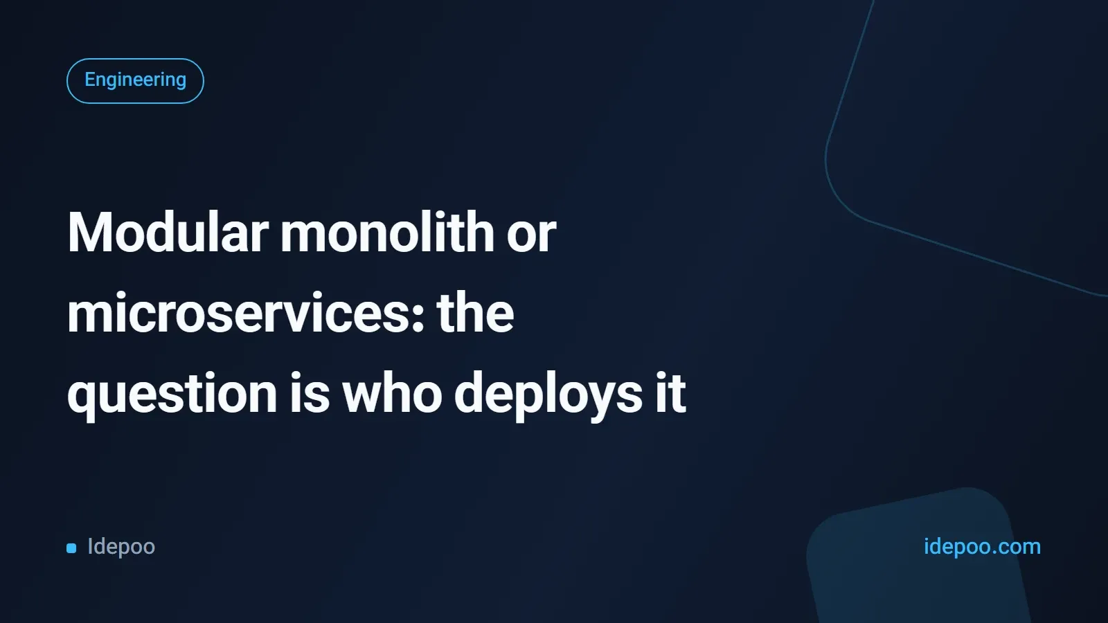 Modular monolith or microservices: the question is who deploys it
