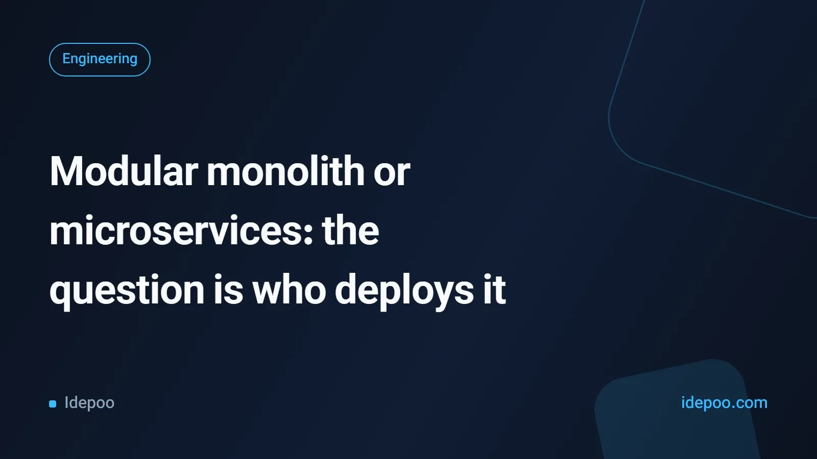Modular monolith or microservices: the question is who deploys it