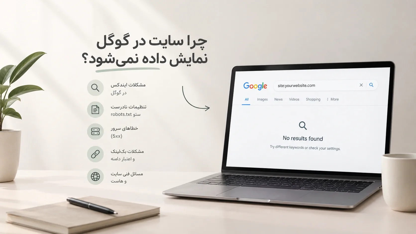 چرا سایت در گوگل نمایش داده نمیشود؟